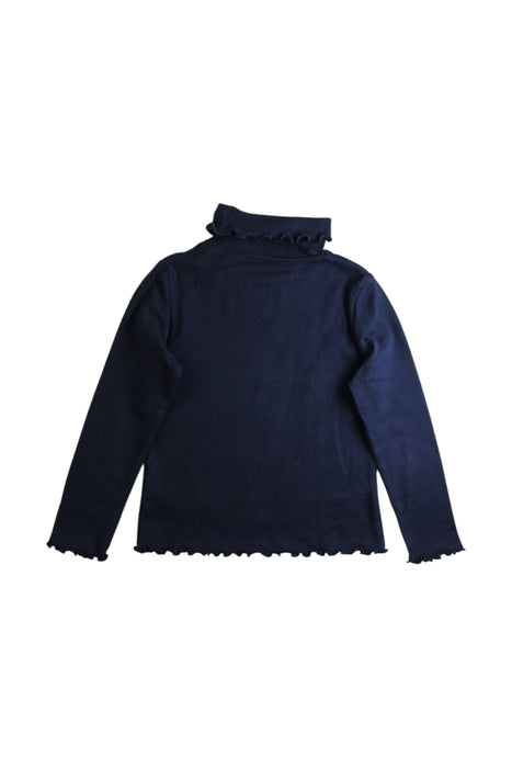 A Navy Long Sleeve Tops from Cyrillus in size 6T for girl. (Back View)