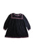 A Black Long Sleeve Dresses from Bonton in size 6T for girl. (Front View)