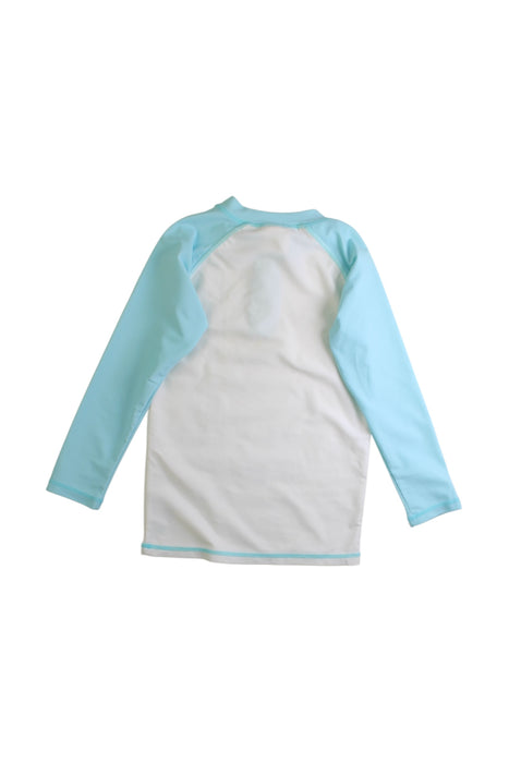 A Blue Rash Guards from Shade Critters in size 4T for boy. (Back View)