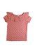 A Peach Short Sleeve Tops from Oeuf in size 4T for girl. (Front View)