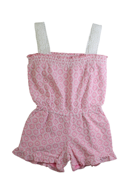 A Pink Sleeveless Rompers from Gingersnaps in size 4T for girl. (Front View)