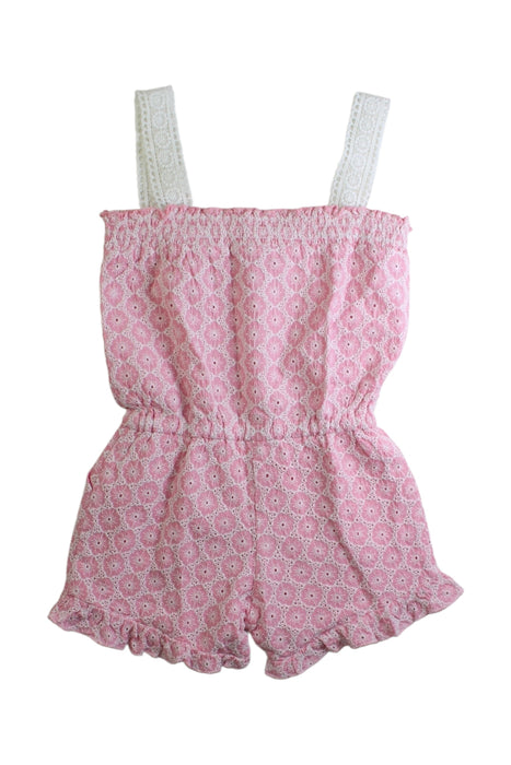 A Pink Sleeveless Rompers from Gingersnaps in size 4T for girl. (Back View)