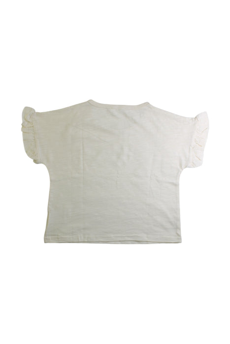 A Beige Short Sleeve Tops from Jamie Kay in size 5T for girl. (Back View)