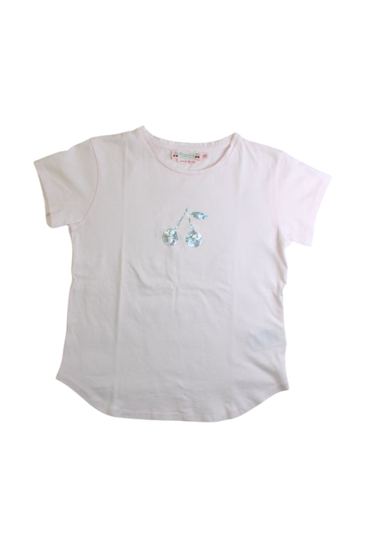 A Pink Short Sleeve Tops from Bonpoint in size 4T for girl. (Front View)