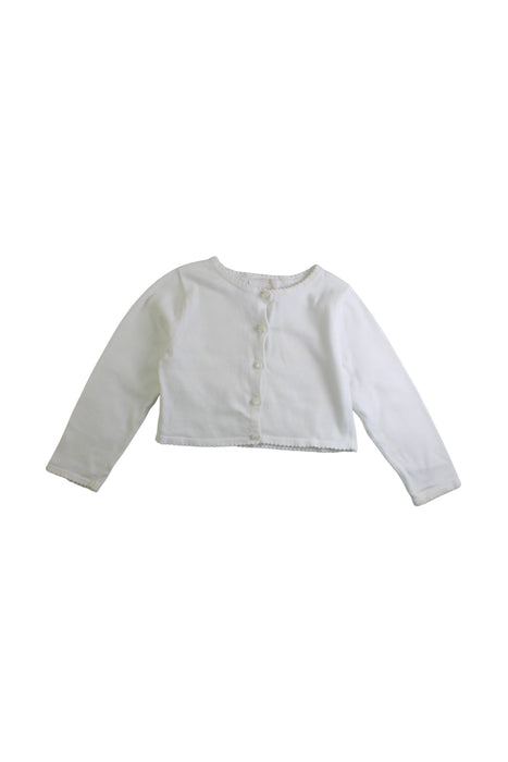 A White Long Sleeve Tops from Jacadi in size 4T for girl. (Front View)