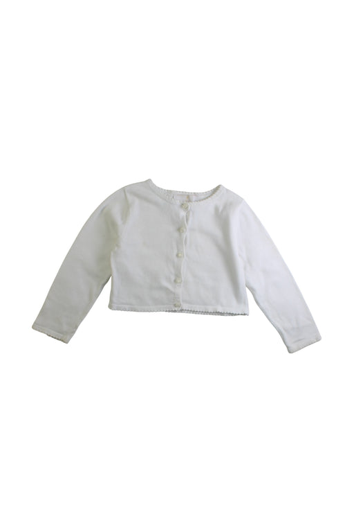 A White Long Sleeve Tops from Jacadi in size 4T for girl. (Front View)
