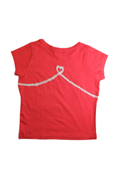 A Red Short Sleeve T Shirts from Bonpoint in size 4T for girl. (Back View)