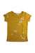 A Yellow Short Sleeve T Shirts from Bonpoint in size 4T for girl. (Front View)