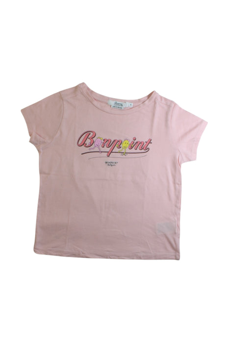 A Pink Short Sleeve T Shirts from Bonpoint in size 4T for girl. (Front View)