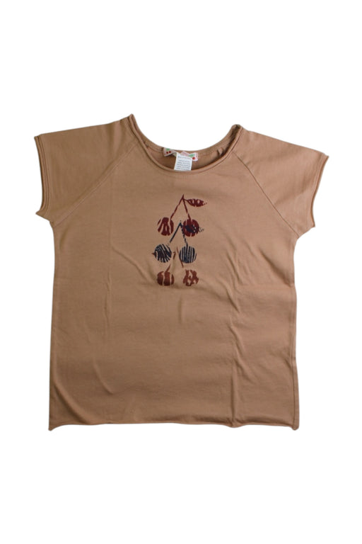 A Brown Short Sleeve T Shirts from Bonpoint in size 4T for girl. (Front View)