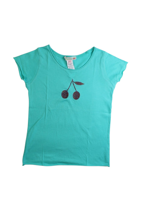 A Teal Short Sleeve T Shirts from Bonpoint in size 4T for girl. (Front View)