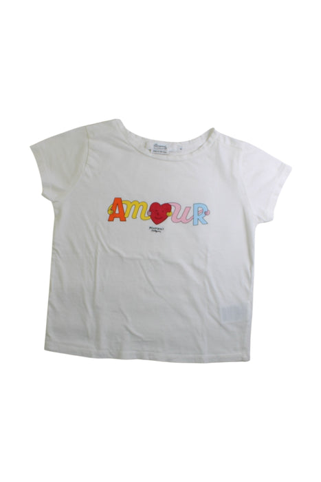 A White Short Sleeve T Shirts from Bonpoint in size 4T for girl. (Front View)
