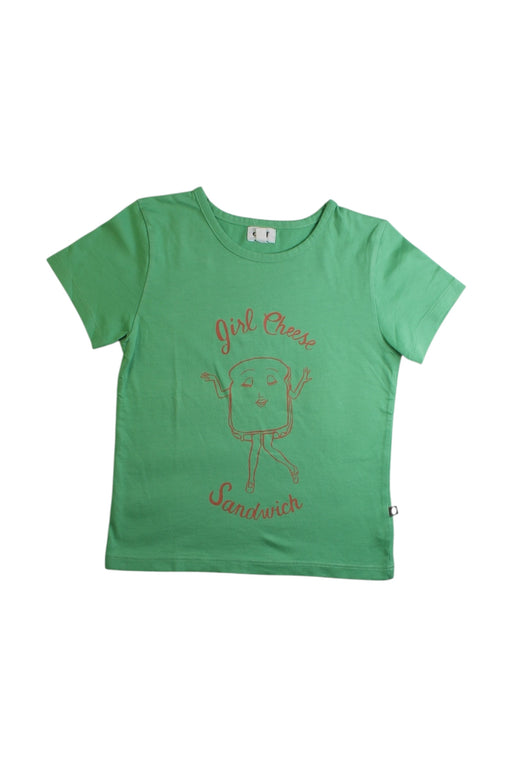 A Green Short Sleeve T Shirts from Oeuf in size 4T for girl. (Front View)