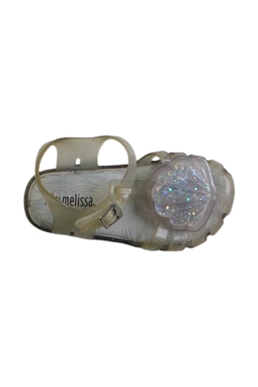 A Transparent Sandals from Mini Melissa in size 3T for girl. (Front View)