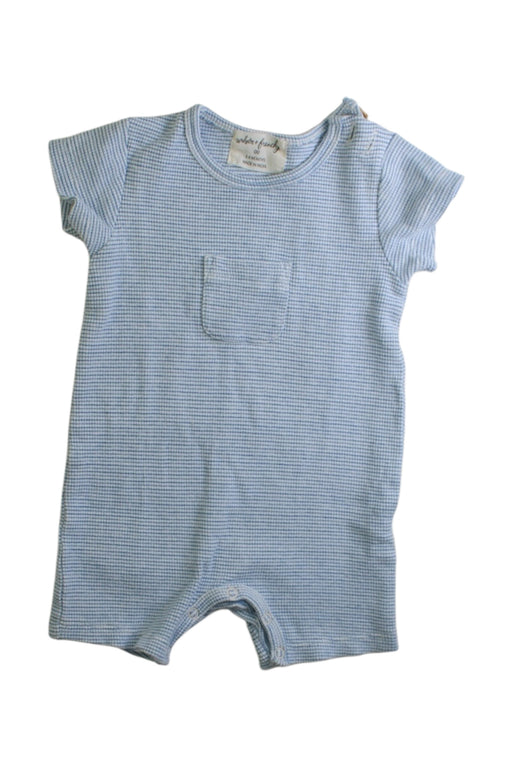 A Blue Short Sleeve Rompers from Wilson & Frenchy in size 3-6M for boy. (Front View)