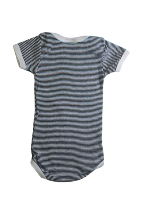 A Navy Short Sleeve Bodysuits from Petit Bateau in size 3-6M for boy. (Back View)