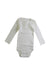 A White Long Sleeve Bodysuits from Jamie Kay in size 3-6M for boy. (Front View)