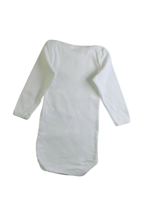 A White Long Sleeve Bodysuits from Petit Bateau in size 3-6M for boy. (Back View)