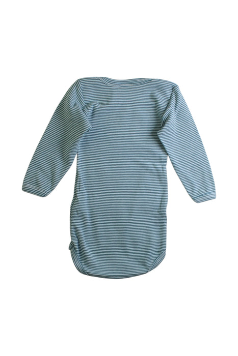 A Blue Long Sleeve Bodysuits from Petit Bateau in size 3-6M for boy. (Back View)