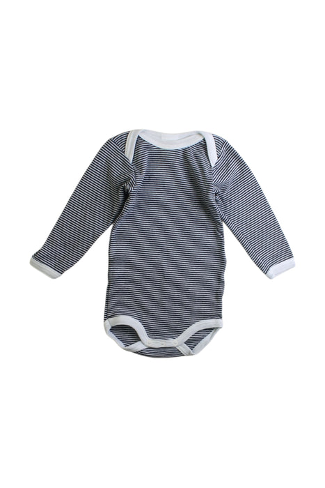 A Blue Long Sleeve Bodysuits from Petit Bateau in size 3-6M for boy. (Front View)