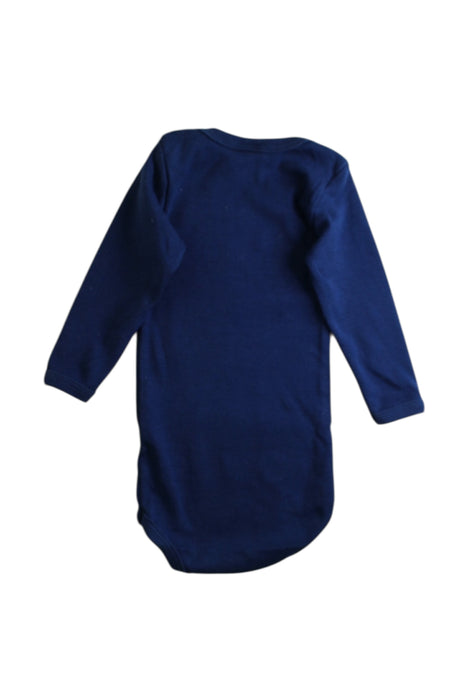 A Navy Long Sleeve Bodysuits from Petit Bateau in size 3-6M for boy. (Back View)