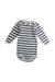 A White Long Sleeve Bodysuits from Petit Bateau in size 3-6M for boy. (Front View)