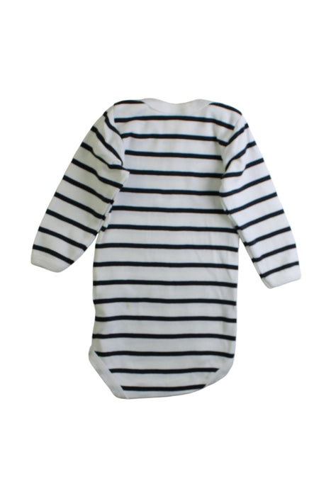 A White Long Sleeve Bodysuits from Petit Bateau in size 3-6M for boy. (Back View)