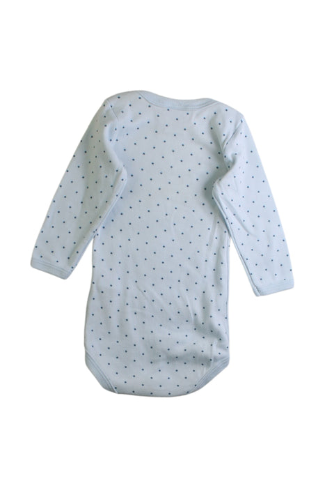 A Blue Long Sleeve Bodysuits from Petit Bateau in size 3-6M for boy. (Back View)