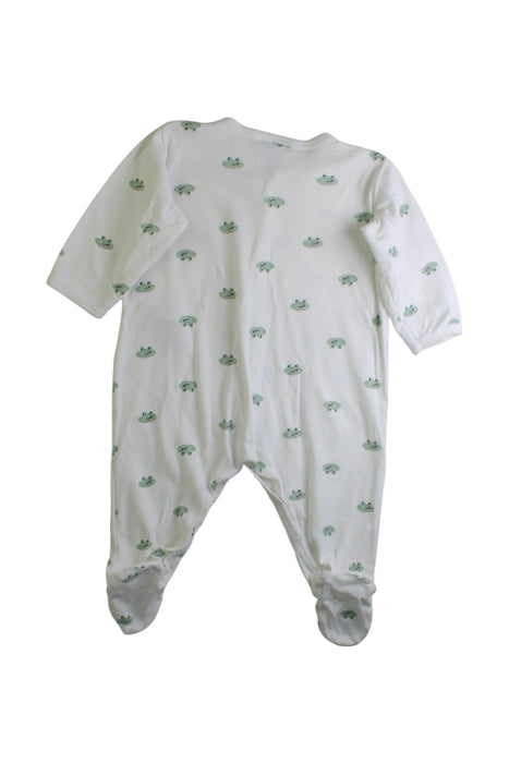 A White Onesies from Petit Bateau in size 3-6M for boy. (Back View)