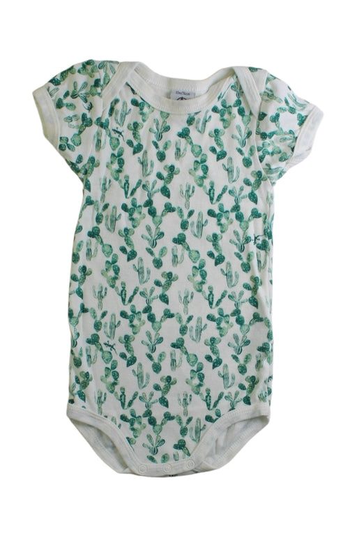 A Green Short Sleeve Bodysuits from Petit Bateau in size 6-12M for boy. (Front View)