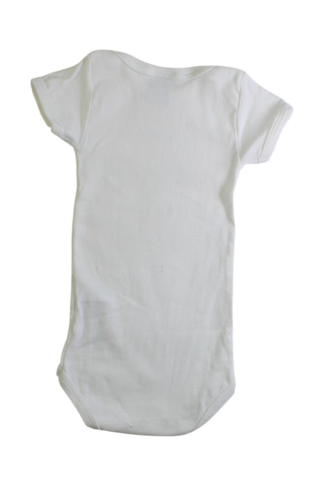 A White Short Sleeve Bodysuits from Petit Bateau in size 3-6M for boy. (Back View)