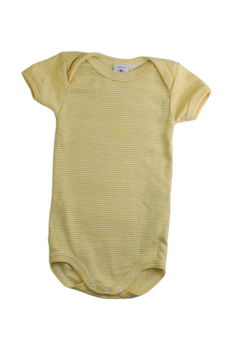 A Yellow Short Sleeve Bodysuits from Petit Bateau in size 3-6M for boy. (Front View)