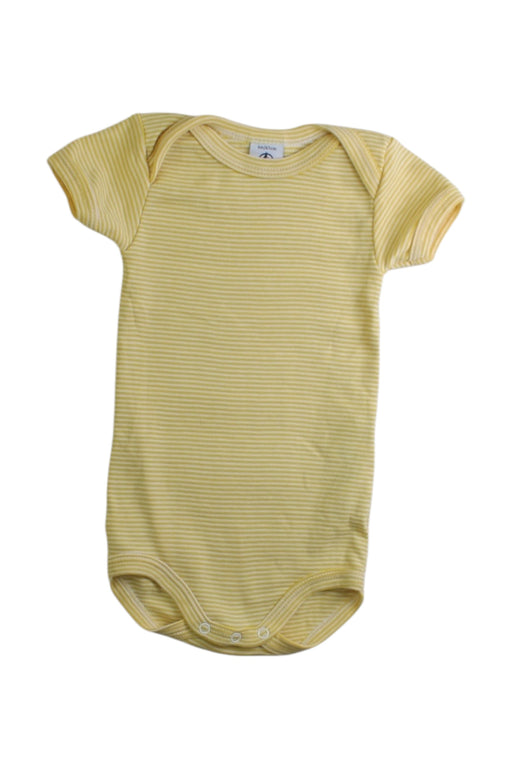 A Yellow Short Sleeve Bodysuits from Petit Bateau in size 3-6M for boy. (Front View)