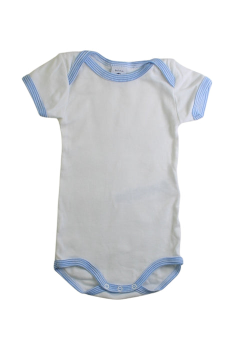 A White Short Sleeve Bodysuits from Petit Bateau in size 3-6M for boy. (Front View)