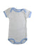 A White Short Sleeve Bodysuits from Petit Bateau in size 3-6M for boy. (Front View)