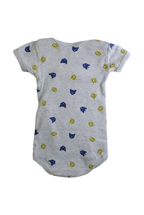 A Grey Short Sleeve Bodysuits from Petit Bateau in size 3-6M for boy. (Back View)