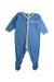 A Blue Onesies from Petit Bateau in size 3-6M for boy. (Front View)