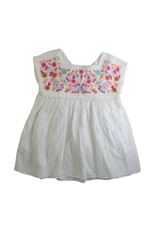 A Multicolour Sleeveless Dresses from Louise Misha in size 3T for girl. (Front View)