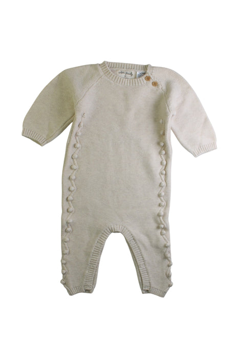 A Beige Long Sleeve Rompers from Wilson & Frenchy in size 3-6M for boy. (Front View)
