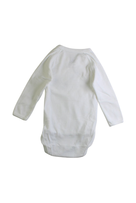 A White Long Sleeve Bodysuits from Petit Bateau in size 3-6M for boy. (Back View)