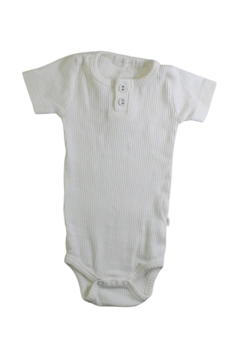 A White Short Sleeve Bodysuits from Jamie Kay in size 3-6M for boy. (Front View)