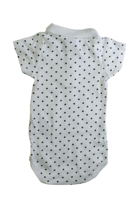A White Short Sleeve Bodysuits from Petit Bateau in size 3-6M for boy. (Back View)
