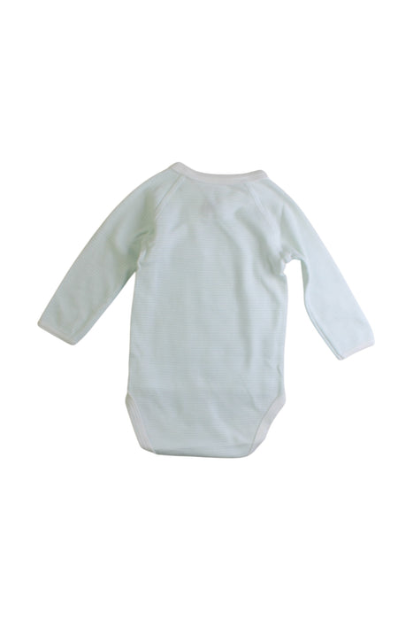 A White Long Sleeve Bodysuits from Petit Bateau in size 3-6M for boy. (Back View)