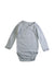 A Grey Long Sleeve Bodysuits from Petit Bateau in size 6-12M for boy. (Front View)