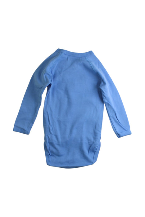 A Blue Long Sleeve Bodysuits from Petit Bateau in size 6-12M for boy. (Back View)