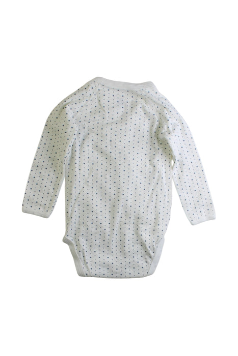 A White Long Sleeve Bodysuits from Petit Bateau in size 6-12M for boy. (Back View)