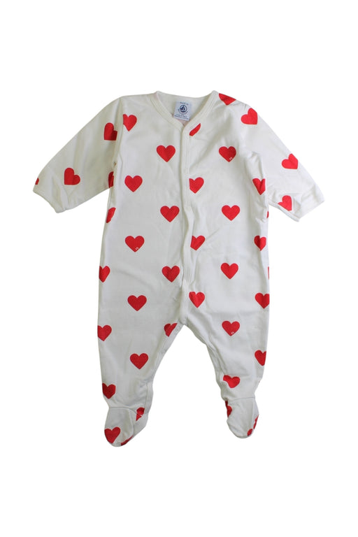 A Red Onesies from Petit Bateau in size 3-6M for boy. (Front View)