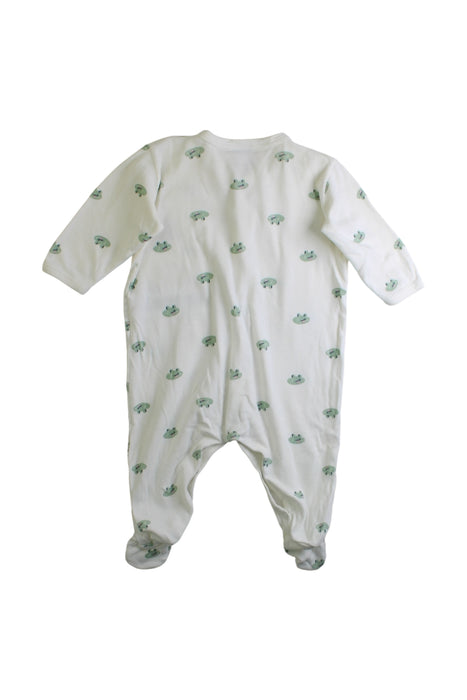 A White Onesies from Petit Bateau in size 0-3M for boy. (Back View)