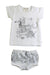 A White Shorts Sets from Wilson & Frenchy in size 0-3M for boy. (Front View)