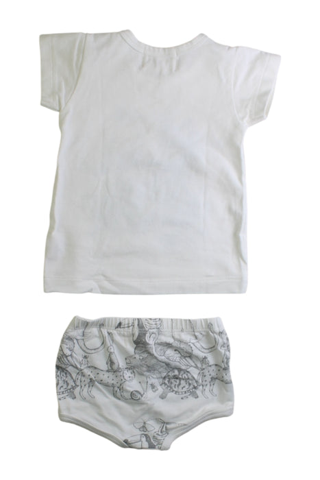 A White Shorts Sets from Wilson & Frenchy in size 0-3M for boy. (Back View)